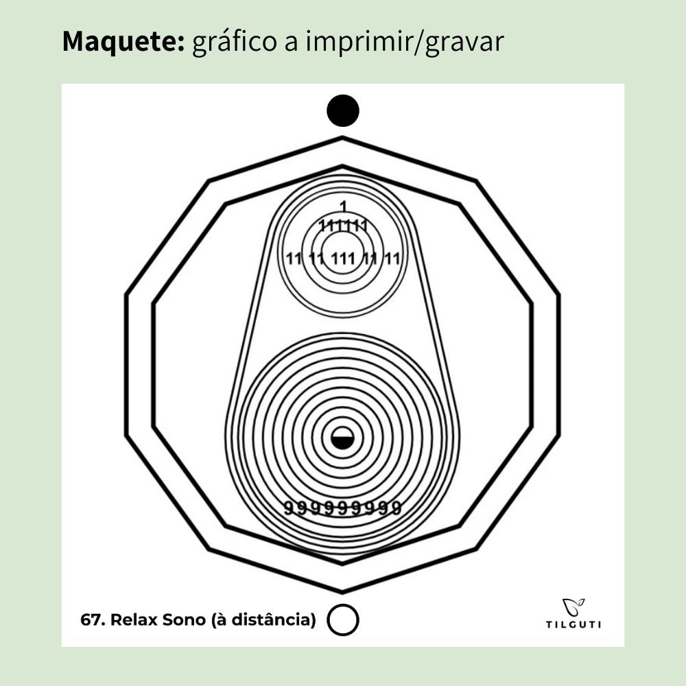 067. Relax Sono (à distância) | Gráfico Radiestésico em MDF Lacado