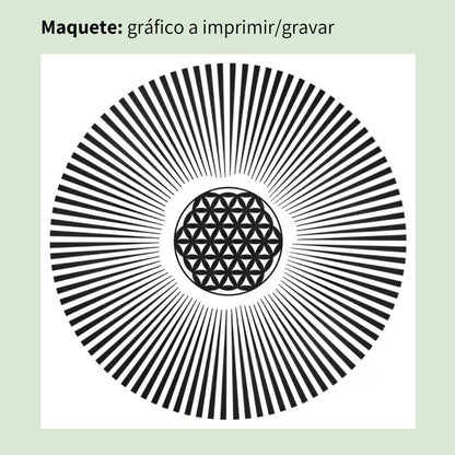 112. Sol da Vida | Gráfico Radiestésico em MDF Cru
