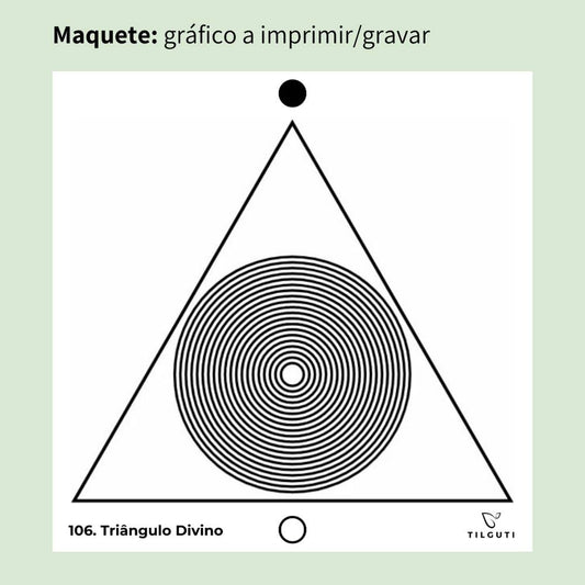 106. Triángulo Divino | Cuadro Radiestésico en MDF Lacado