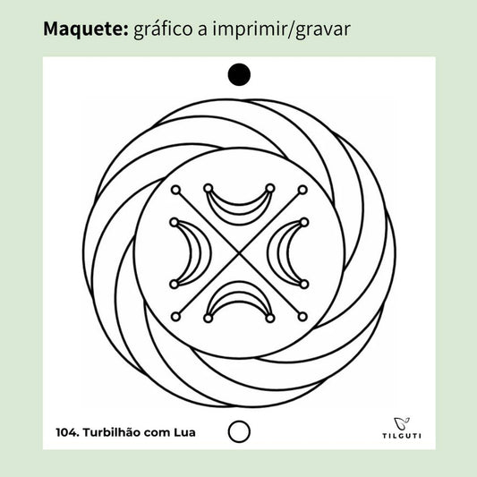 104. Torbellino con Luna | Cuadro Radiestésico en MDF Lacado