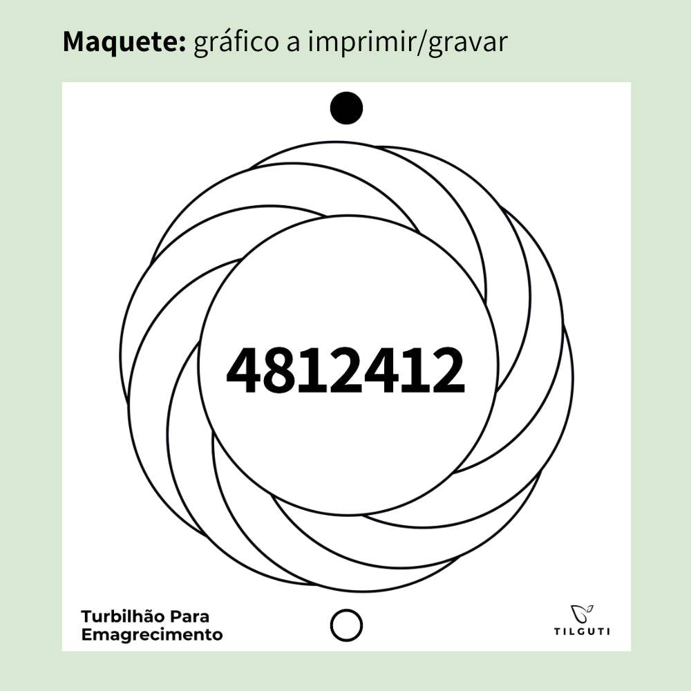 126. Turbilhão para Emagrecimento | Gráfico Radiestésico em MDF Lacado