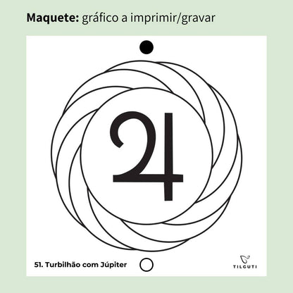 051. Torbellino con Júpiter | Cuadro Radiestésico en MDF Lacado