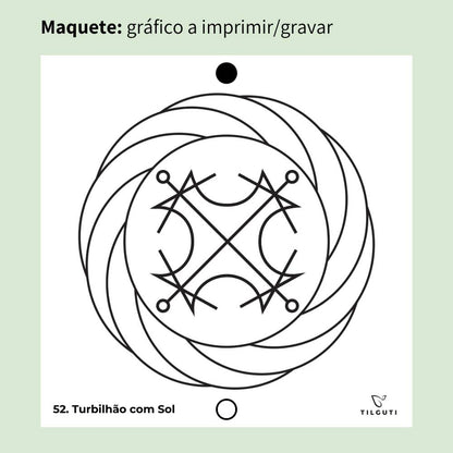 052. Turbilhão Sol | Gráfico Radiestésico em MDF Lacado