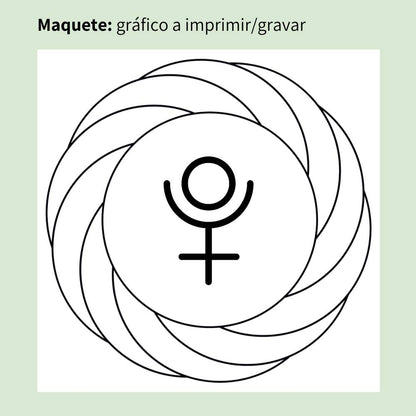 128. Turbilhão com Plutão | Gráfico Radiestésico em MDF Cru