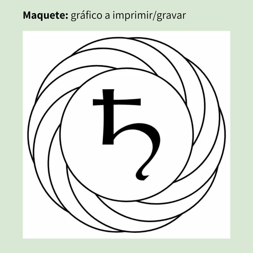 076. Turbilhão com Saturno | Gráfico Radiestésico em MDF Cru