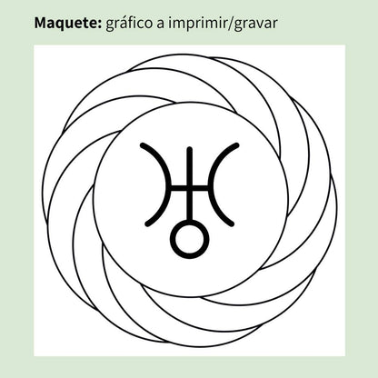 129. Turbilhão com Urano | Gráfico Radiestésico em MDF Cru