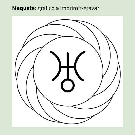 129. Torbellino con Urano | Cuadro radiestésico en MDF crudo