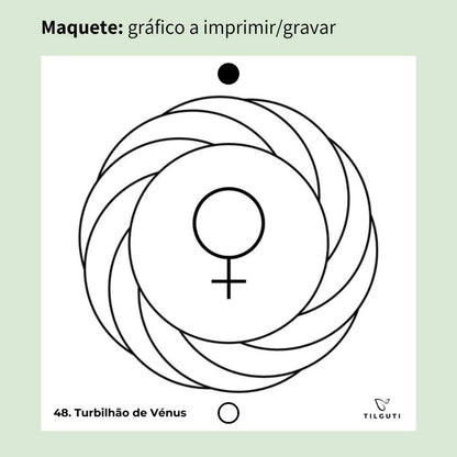 048. Turbilhão de Vénus | Gráfico Radiestésico em MDF Lacado
