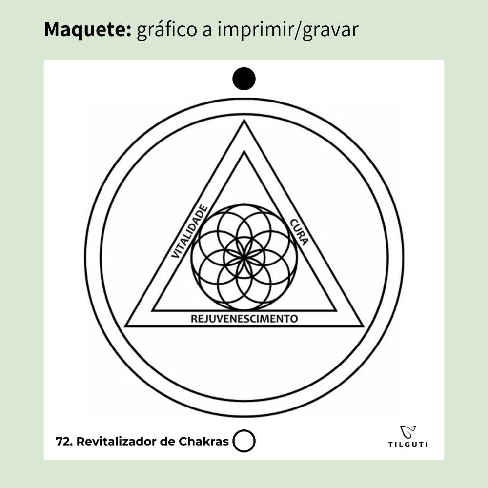 072. Revitalizador de chakras | Cuadro Radiestésico en MDF Lacado