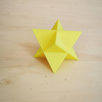 Merkabah (Merkaba) 3D em PLA - Amarelo