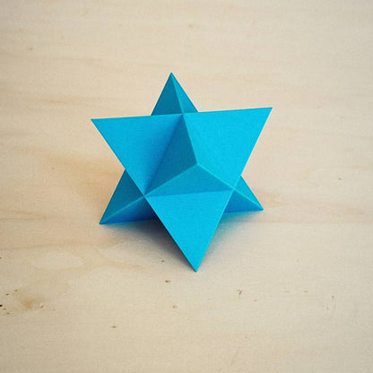 Merkabah (Merkaba) 3D em PLA - Azul claro