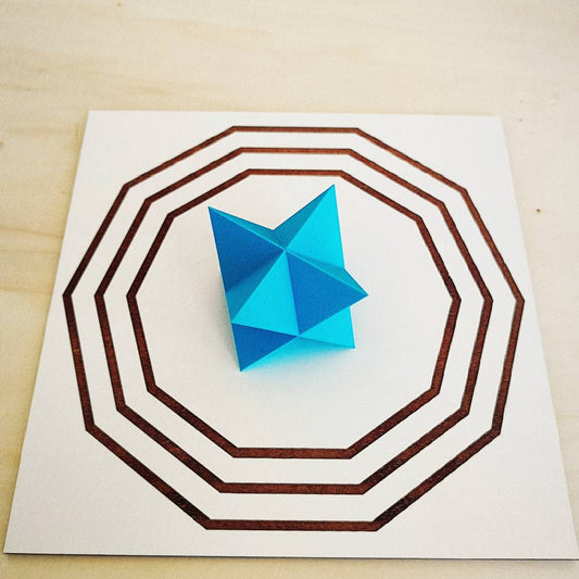 Merkabah (Merkaba) 3D em PLA - Azul claro