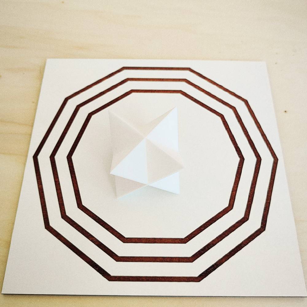 Merkabah (Merkaba) 3D em PLA - Branco