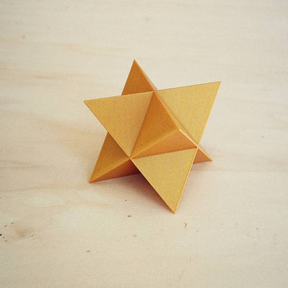 Merkabah (Merkaba) 3D em PLA - Dourado