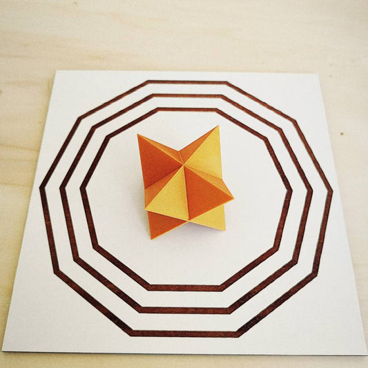 Merkabah (Merkaba) 3D em PLA - Dourado