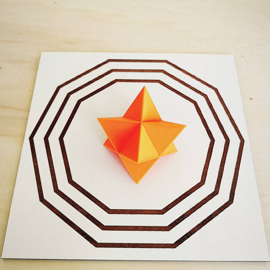 Merkabah (Merkaba) 3D em PLA - Laranja