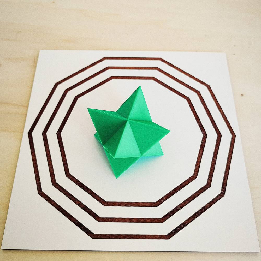 Merkabah (Merkaba) 3D em PLA - Verde