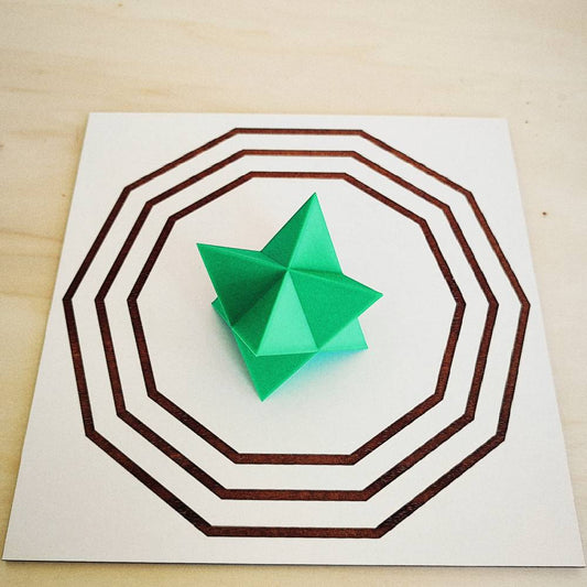 Merkabah (Merkaba) 3D em PLA - Verde