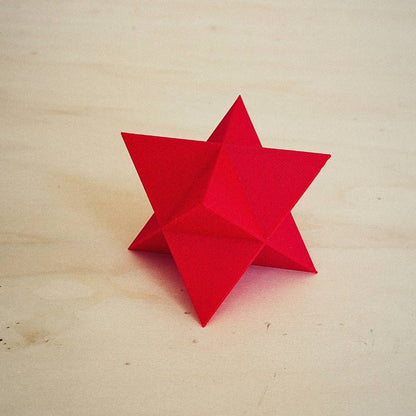 Merkabah (Merkaba) 3D em PLA - Vermelho