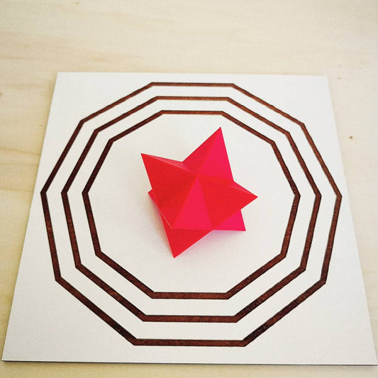 Merkabah (Merkaba) 3D em PLA - Vermelho