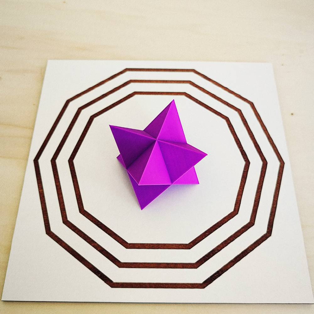 Merkabah (Merkaba) 3D em PLA - Violeta