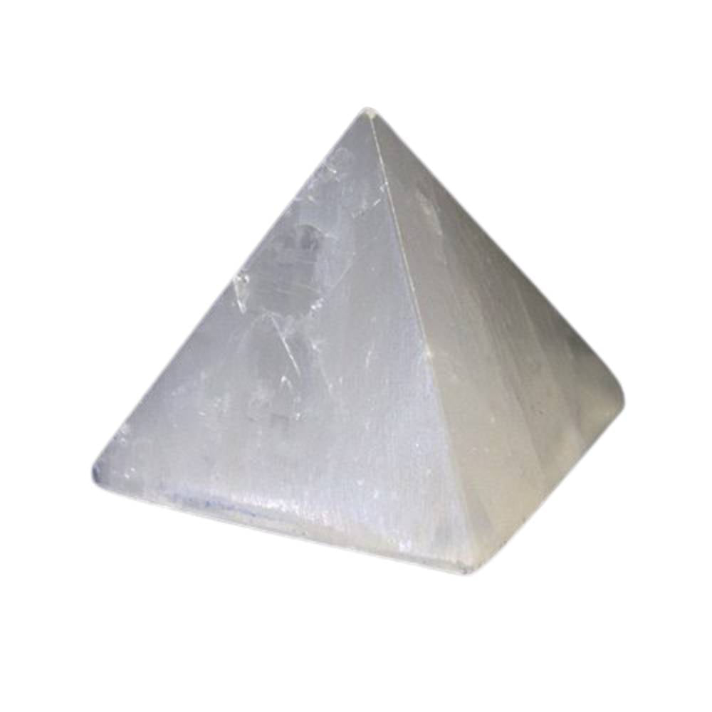 Pirâmide de Selenite Branca (4x4 cm)