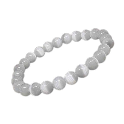 Pulseira de Selenita – Esferas 8 mm