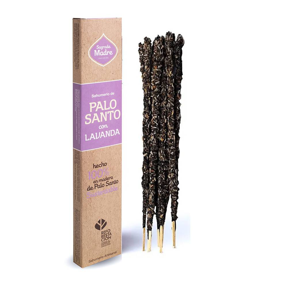 Incenso Natural de Pau Santo com Lavanda – Sagrada Madre