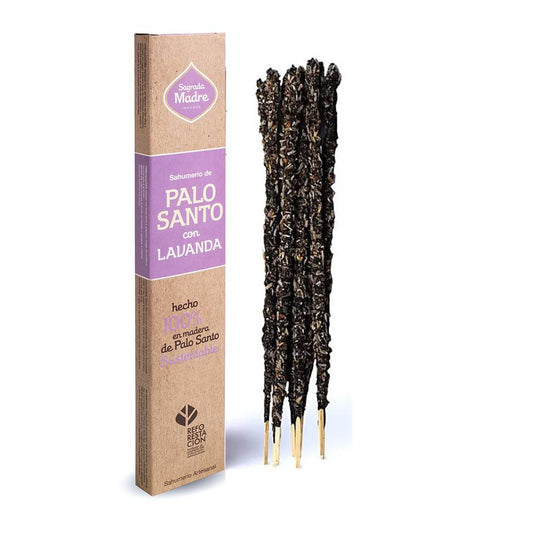 Incenso Natural de Pau Santo com Lavanda – Sagrada Madre