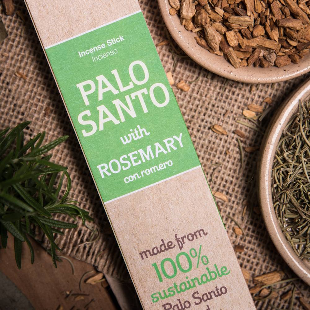Incenso Natural de Pau Santo e Alecrim – Sagrada Madre