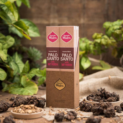 Incenso Natural de Pau Santo e Mirra – Sagrada Madre