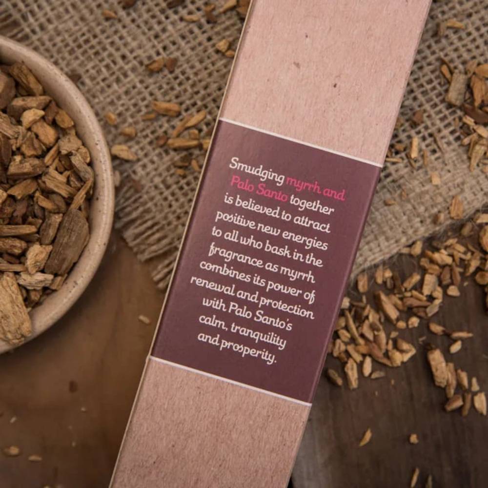 Incenso Natural de Pau Santo e Mirra – Sagrada Madre