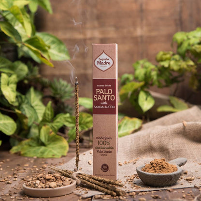 Incenso Natural de Pau Santo e Sândalo – Sagrada Madre