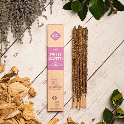 Incenso Natural de Pau Santo com Violetas  – Sagrada Madre