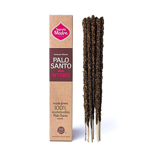 Incenso Natural de Pau Santo e Mirra – Sagrada Madre