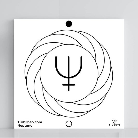 130. Turbilhão com Neptuno | Gráfico Radiestésico em PVC