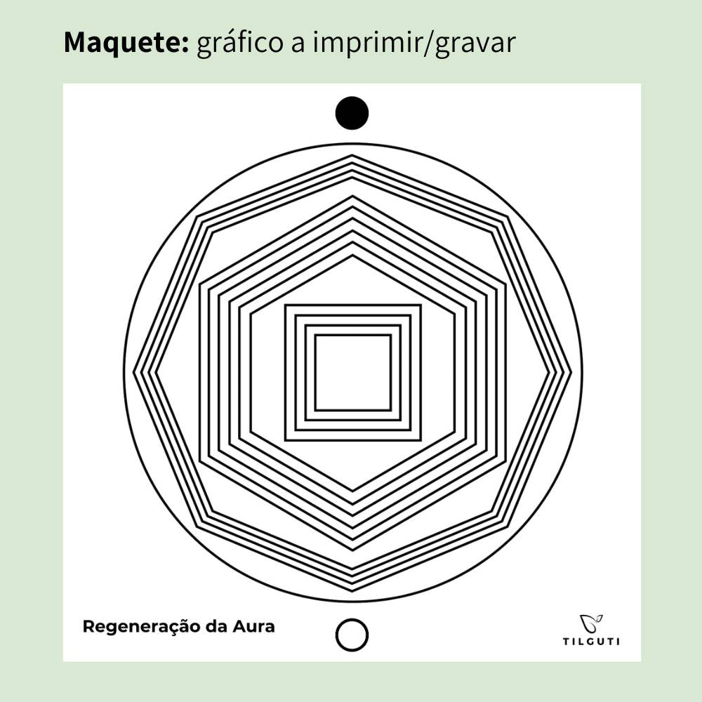 174. Regeneração da Aura | Gráfico Radiestésico em MDF Lacado