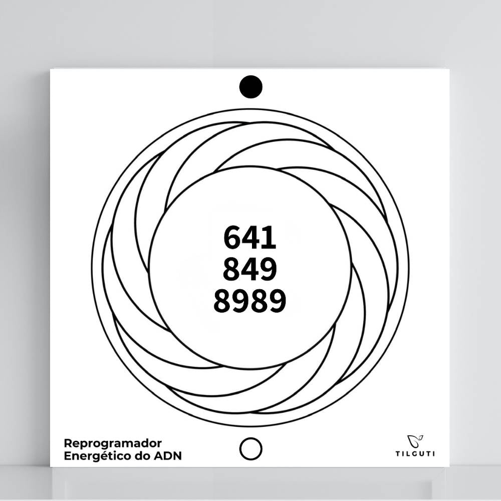 Gráfico Radiestésico Reprogramador Energético do DNA em PVC branco – Variante Iniciante com Norte de Forma – TILGUTI.