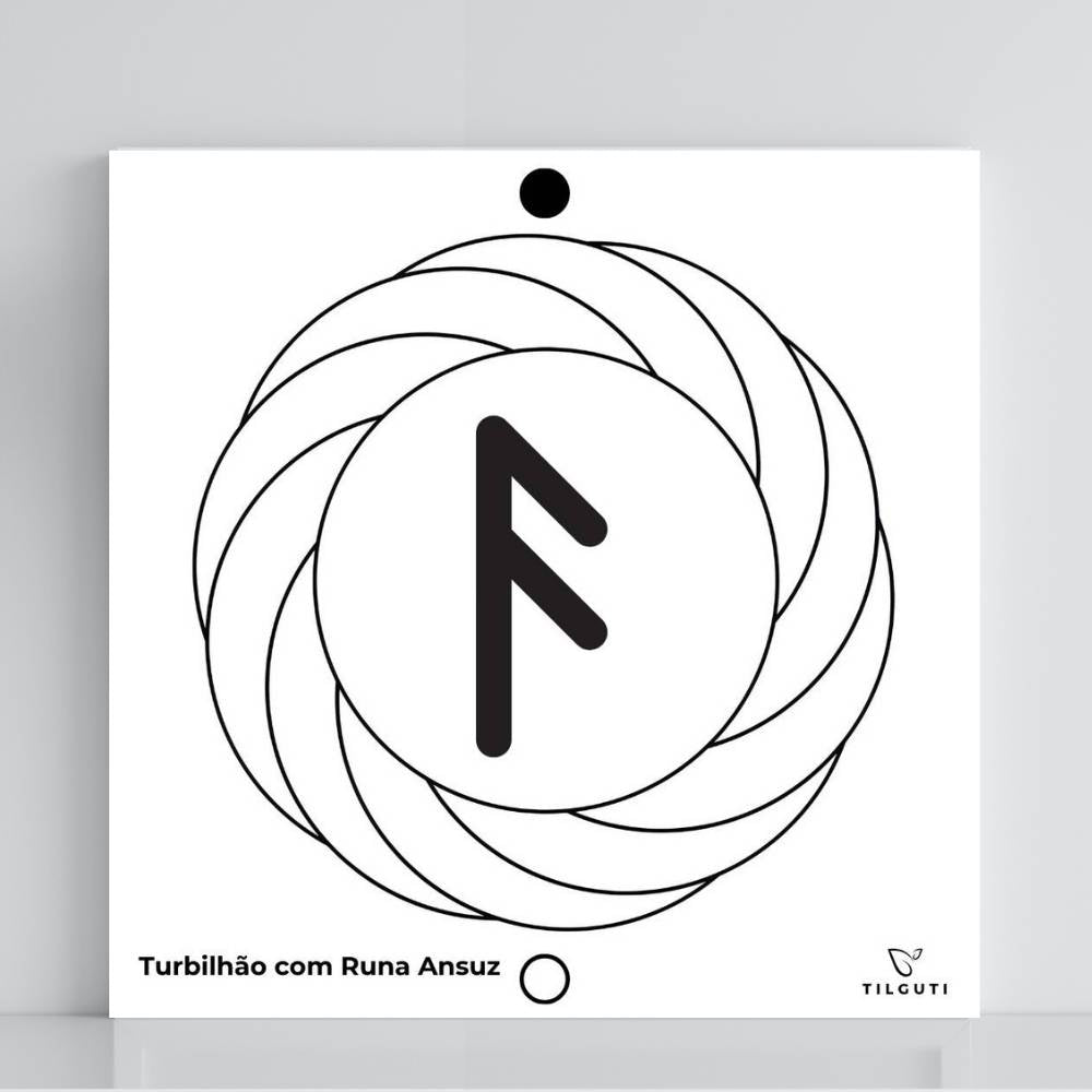 179. Turbilhão com Runa Ansuz | Gráfico Radiestésico em PVC