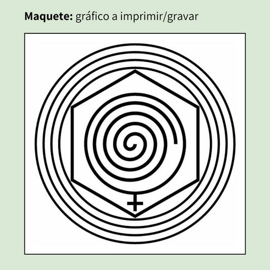 Maquete do Gráfico Radiestésico Desembaraçador de Relacionamentos que será gravado em MDF Lacado branco – vários tamanhos – Produção própria TILGUTI Portugal.