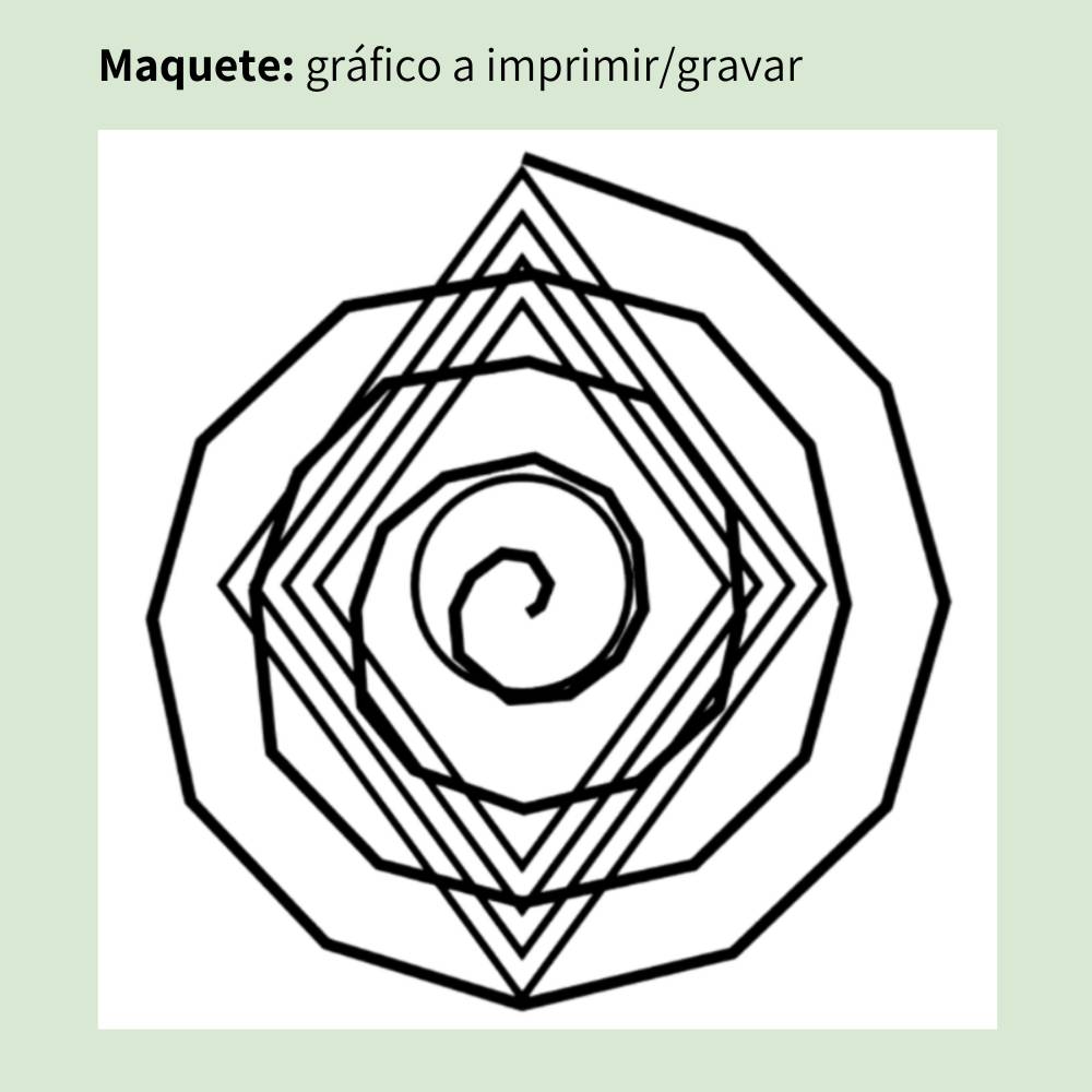 Gráfico Radiestésico Espiral Cósmica em MDF Lacado branco – Produção própria TILGUTI.