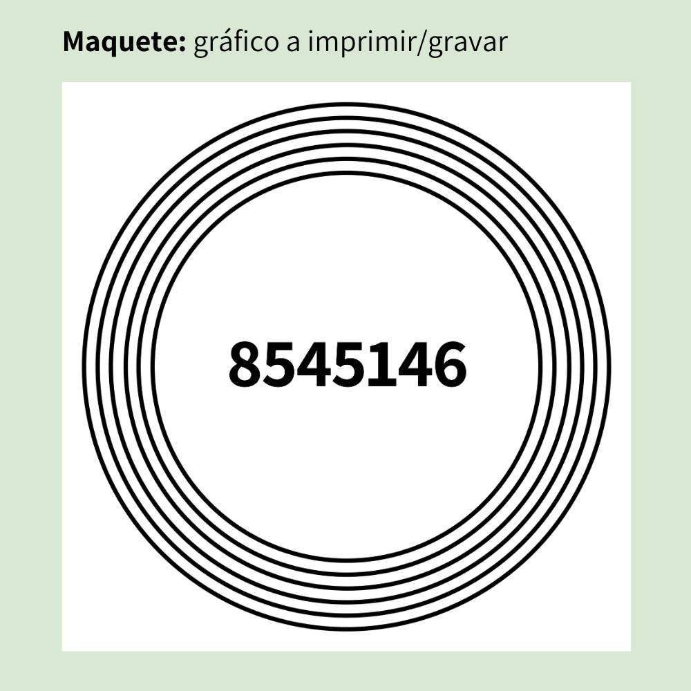 Maquete do Gráfico Radiestésico Harmonia Familiar impresso a preto em MDF Cru – disponível em 17x17, 21x21 e 23x23 cm – Produção própria TILGUTI.