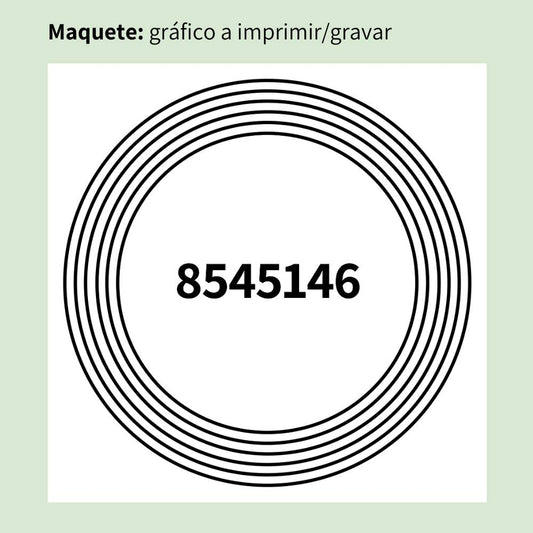 Maquete do Gráfico Radiestésico Harmonia Familiar impresso a preto em MDF Cru – disponível em 17x17, 21x21 e 23x23 cm – Produção própria TILGUTI.
