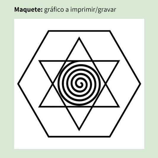 Maquete do Gráfico Radiestésico Desembaraçador (Físico) que será impresso em MDF Cru – vários tamanhos – Produção própria TILGUTI Portugal.