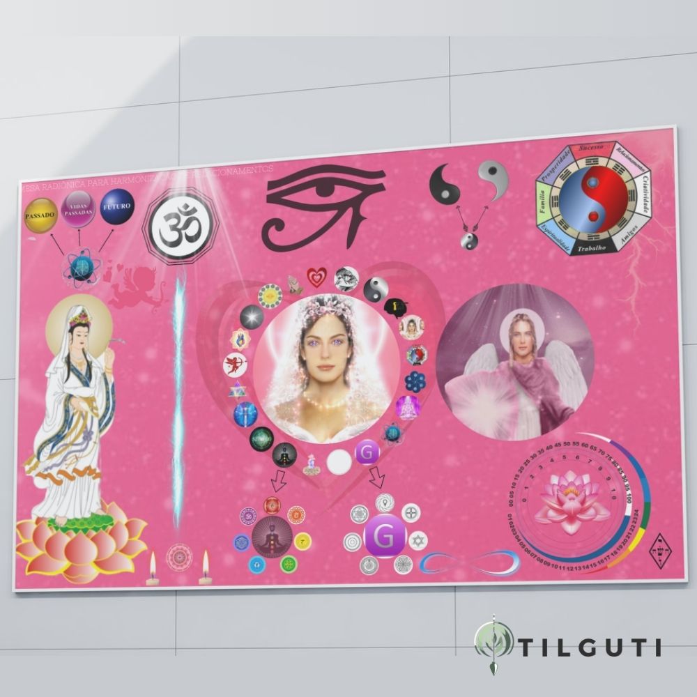 Mesa Radiônica do Terceiro Raio Cósmico inspirada no Raio Rosa da Mestra Rowena e no desenvolvimento pessoal