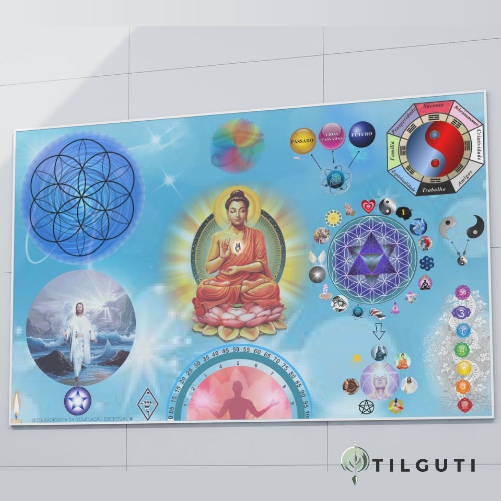 Mesa Radiônica Para Iluminação Espiritual para práticas vibracionais e desenvolvimento pessoal