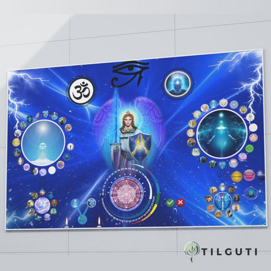 Mesa Radiônica Quântica de Arcanjo Miguel inspirada na simbologia do Arcanjo Miguel e no desenvolvimento pessoal