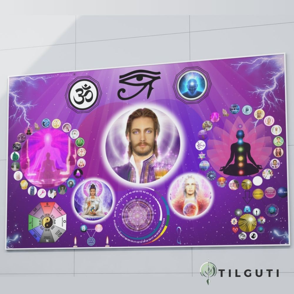 Mesa Radiônica de Saint Germain inspirada na Chama Violeta e nos Sete Raios Cósmicos