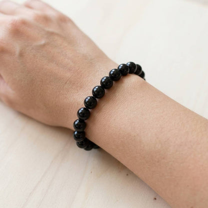 Pulseira de Ónix - Esferas Naturais de 8 mm