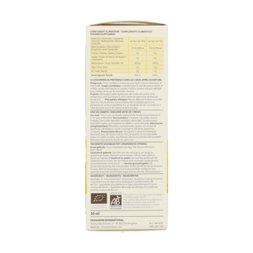 Óleo Vegetal Abacate BIO (50ml)